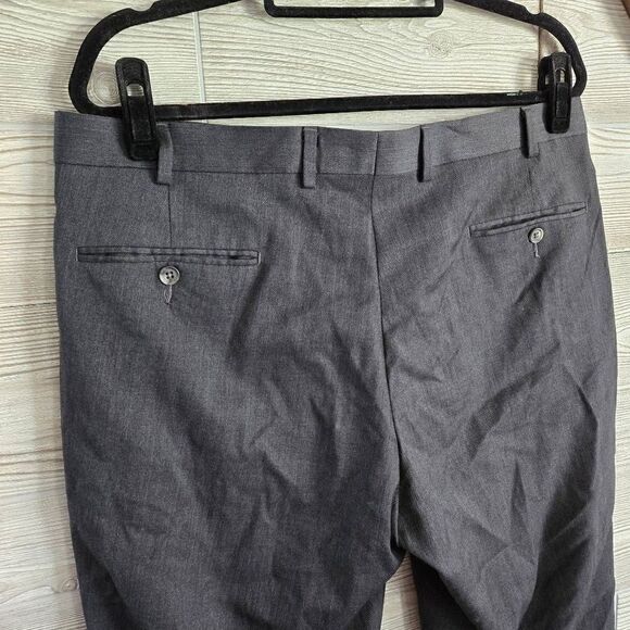 Calvin Klein Wool Dress Pants Mens SZ 36/30 Grey Straight - Picture 3 of 4